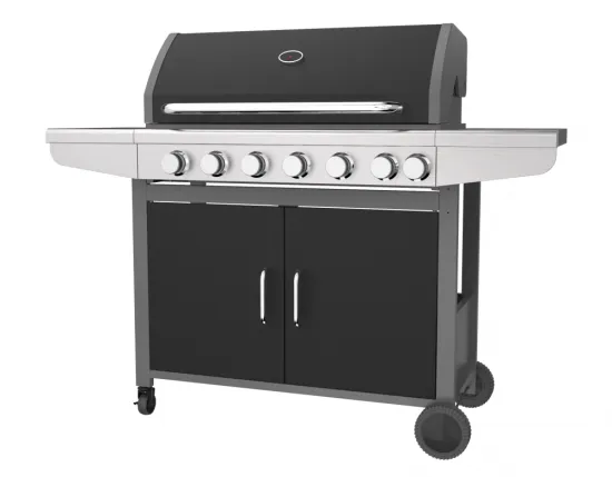 Six Burner Gas Grill With Side Burner
