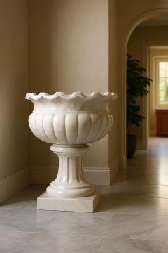 Vaso in Marmo di Lusso Classico Vaso da Ingresso