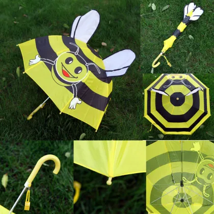 Bee cartoon children umbrella with whistle