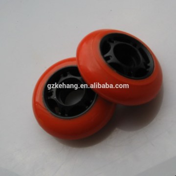 High rebound red luggage wheel with ball bearing in 70x24mm