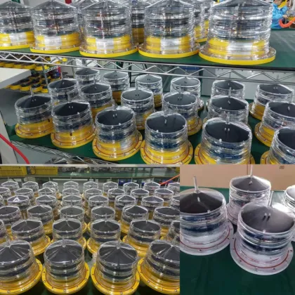 Solar-Powered Blinking LED Aviation Obstruction Lights