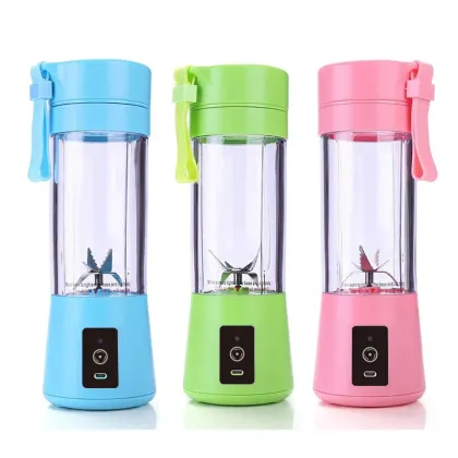 Portable USB-Powered Smart Mini Juicer: 380ML Fresh Fruit Blender in Cup & Bottle Design