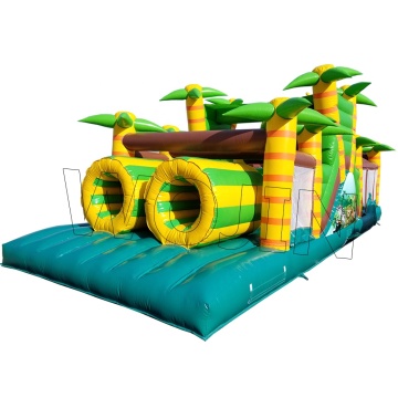 Cours d'obstacle gonflable de la jungle tropicale pour les événements sportifs