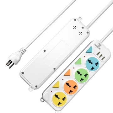 New Universal Power Strip: 4 Outlets + 3 USB Ports for Home or Office