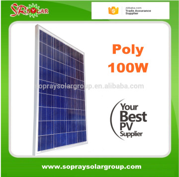 Sopray high efficiency poly & mono PV solar panel module 100wp for wholesale