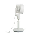 Verstellbarer weißer Standventilator mit Fernbedienung und LED-Anzeige