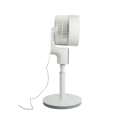 Adjustable White Standing Fan with Remote Control and LED Display