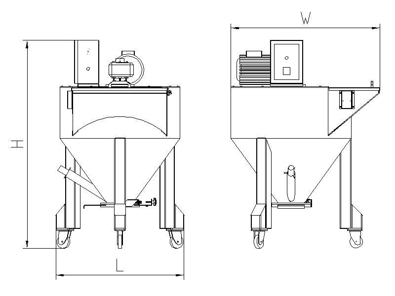 Vertical Plastic mixer