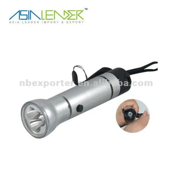 Waterproof hand dynamo torch with Compass