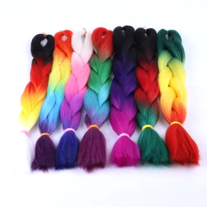 Wholeslae Synthetic Braiding Hair , Ombre Braiding Hair Yaki Jumbo Braid Hair