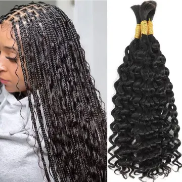 Raw Wet and Wavy Bulk Human Hair for Braiding - No Weft Deep Wave Braiding Bundle