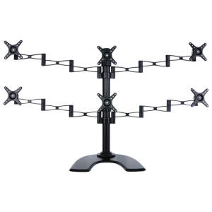 (TV16-602T) 6 Monitors Desktop stand for Displays up to 24″