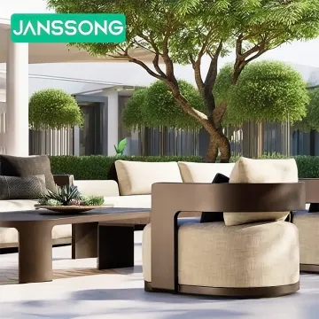 Modern Poolside Luxury Garden Sofa Set - Waterproof Aluminum Furniture