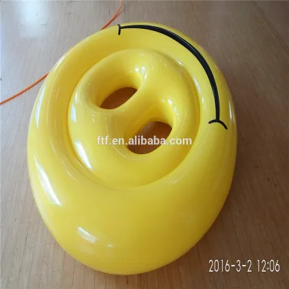 PVC inflatable yellow smile floating row,smile water floating row,smile air mattress