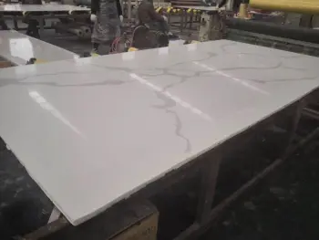 White Calacatta quartz stone