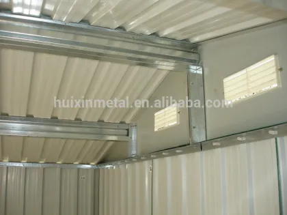 Prefabricated portable metal outdoor storage sheds