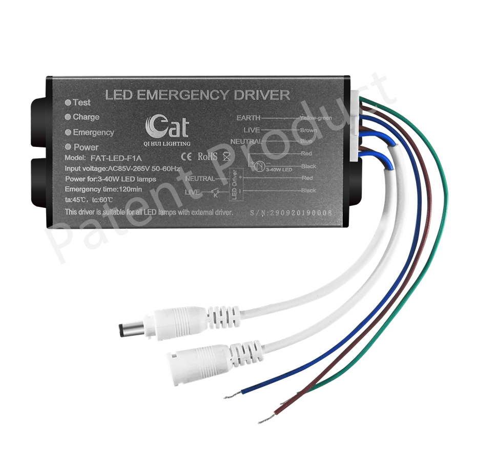 Circuito driver led di emergenza 3-40W