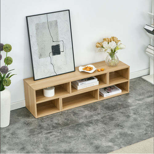 Elegant Latest TV Cabinet with Wooden Finish