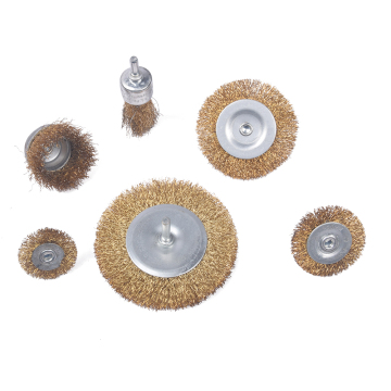 Hot Sale 6-Piece Stainless Steel & Brass Wire Brush Set: New Flat Twisted Abrasive Hand Brushes