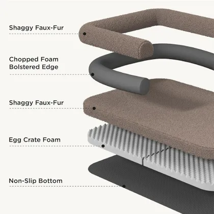 Washing Machine Safe Pet Bed for Dogs and Cats