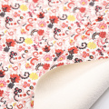 Flower printing pvc leather