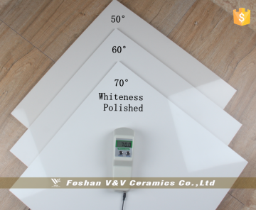 50 60 70 Degree Super White Floor Tile, Full Body Polished White Tiles,Floor Tile