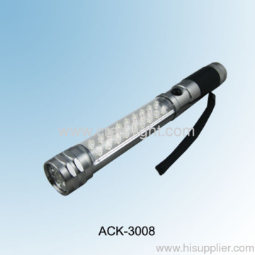 Linterna Led SOS 6red 9 + 18 Led linterna Ack-3008 de funcionamiento