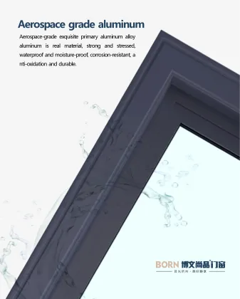 Modern Aluminum Waterproof Soundproof Bathroom Doors and Windows