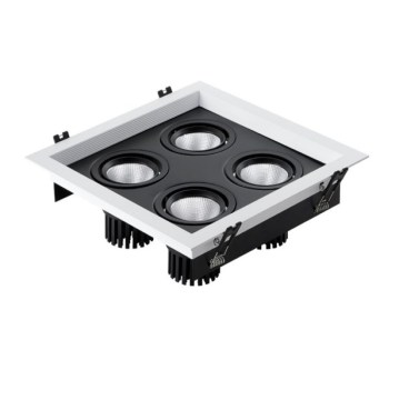 4 Heads Square Ceiling Recessed LED Shop Light