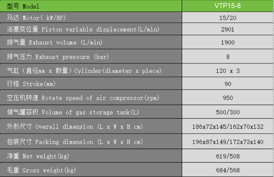 piston type air compressor