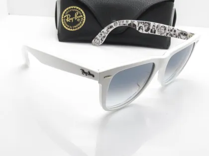 Acetate White Polarized Ray Ban Aviator Shield Sunglasses For Women
