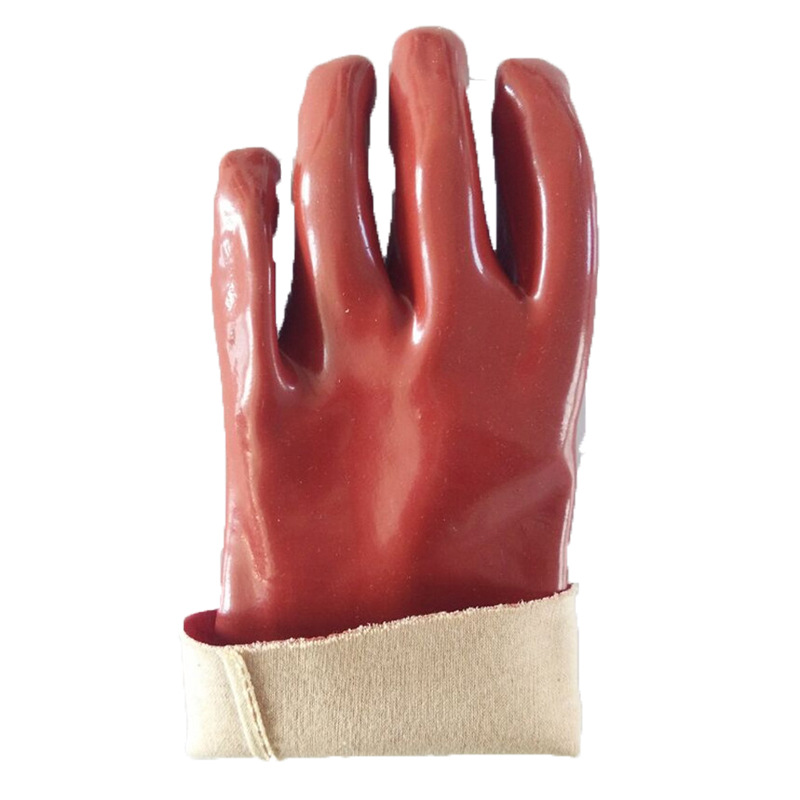 Brown Pvc Coatd Glove. Ομαλό φινίρισμα. 30εκ