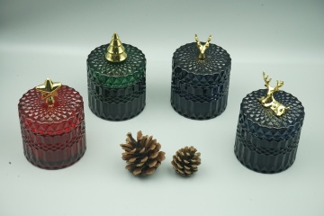 Luxury Christmas Glass Candle Jar