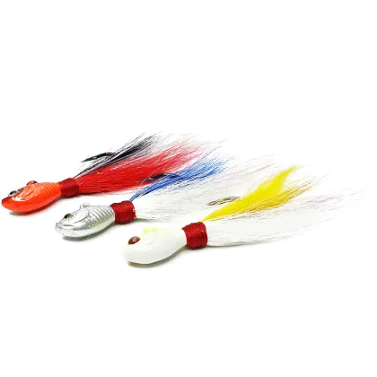 Hard Metal Lure Saltwater Mackerel Fishing Jig Heads Bucktail 7g-85g