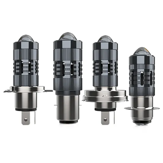 Mini Size Motorcycle Headlight - M5F Double Spotlight Series H4 H6 P15D P45T 30W Non-polarity LED Light Bulb AC12-36V DC12-80V