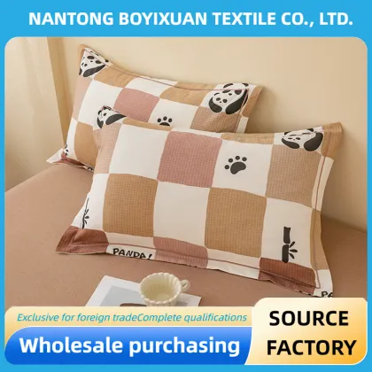 100% cotton style panda pillow