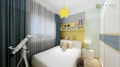 Kid's Room with Customized Sliding Wardrobe