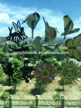 Window Cling Decal birds,sun,flower,angel Custom Full Printed any size,color and design /decorative vinyl window stickers