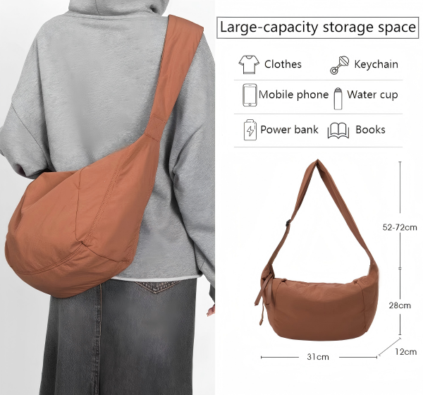 Bolsa de Crossbody feminina leve e impermeável Lightweight and waterproof women's crossbody bag
