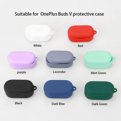 Soft Silicone Keychain Case for OnePlus Buds V Wireless Headphones