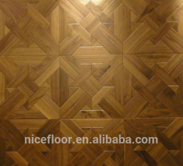 Layered solid wood parquet flooring N1068 BLACK WALNUT PARQUET FLOOR OAK