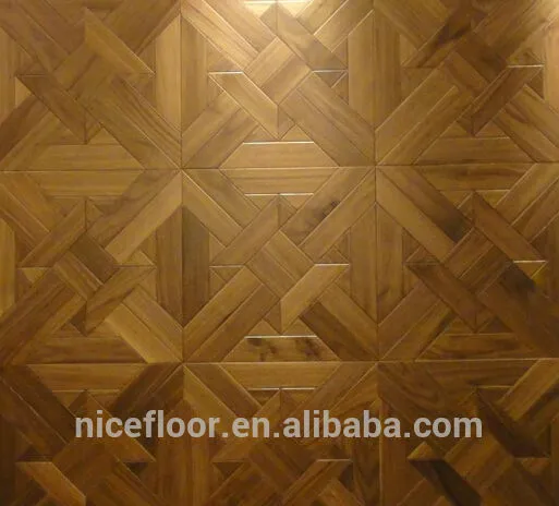 Layered solid wood parquet flooring N1068 BLACK WALNUT PARQUET FLOOR OAK