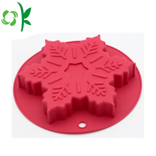 Molde dado forma resistente ao calor de Snowflack do molde do bolo do silicone