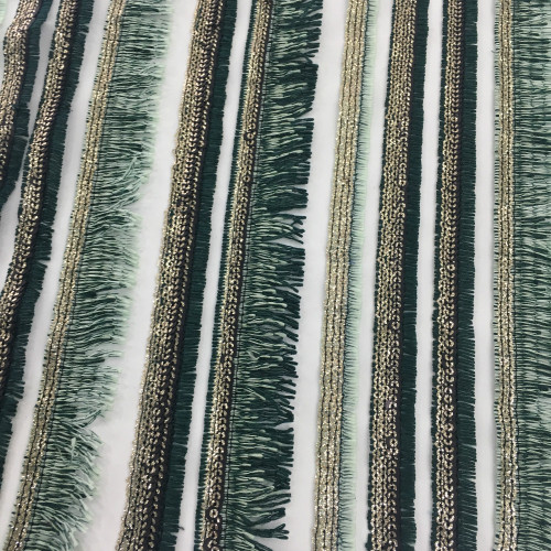 2020 Summer 3D Milky Yarn Sequin Embroidery Fabric