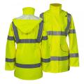 Leichte Frauen der Frauen Klasse 3 Hi-Vis Sicherheitsreflektierende Jacke