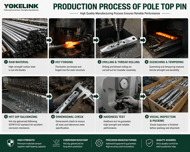 pole top pin production