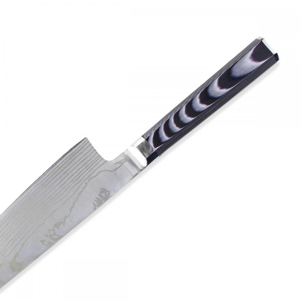 Cuchillo de chef japonés Damasco de acero inoxidable de 9 pulgadas