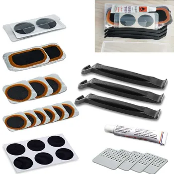 Complete Bike Tire Repair Kit: Patches, Glueless Patch, Tubeless Strips & More - 30 Pieces