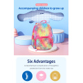 Gradient color plush backpack bag Colorful plush bag for children and students