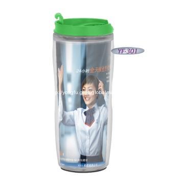 400ml Double Wall Plasitc Advertising Mug
